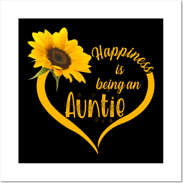 Happiness Is Being An Auntie Wall Art by Damsin